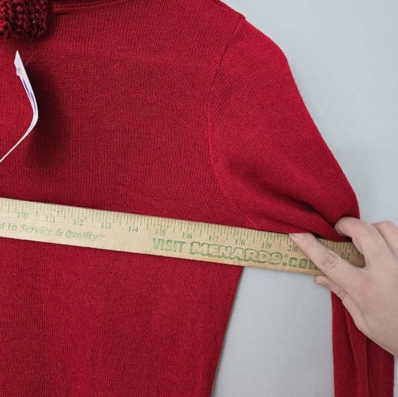 WOMENS Thin Red SWEATER WITH SCARF SIZE Small BY APT.9 NEW - Picture 9 of 14